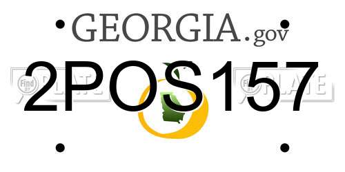 2POS157 Georgia License Plate