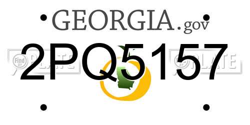 2PQ5157 Georgia License Plate