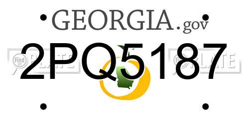 2PQ5187 Georgia License Plate