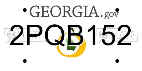 2PQB152 Georgia License Plate