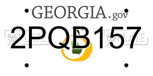 2PQB157 Georgia License Plate