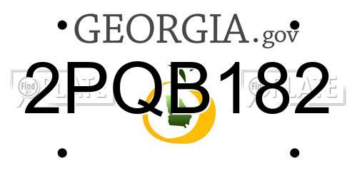 2PQB182 Georgia License Plate