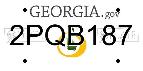 2PQB187 Georgia License Plate