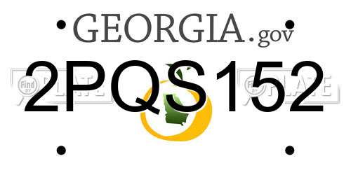2PQS152 Georgia License Plate