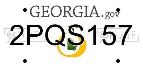 2PQS157 Georgia License Plate