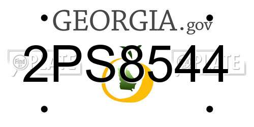 2PS8544 Georgia License Plate