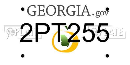 2PT255 Georgia License Plate