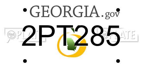 2PT285 Georgia License Plate