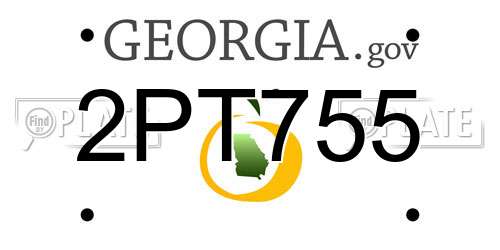 2PT755 Georgia License Plate