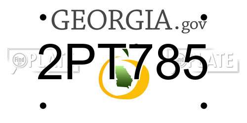 2PT785 Georgia License Plate