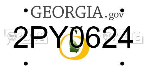 2PY0624 Georgia License Plate