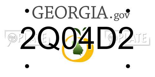 2Q04D2 Georgia License Plate