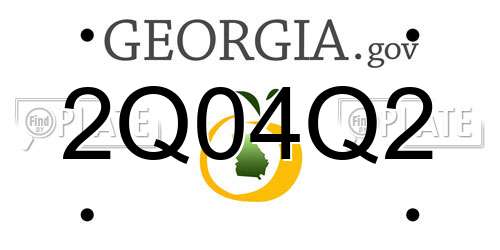 2Q04Q2 Georgia License Plate