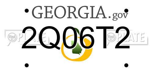 2Q06T2 Georgia License Plate