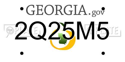 2Q25M5 Georgia License Plate