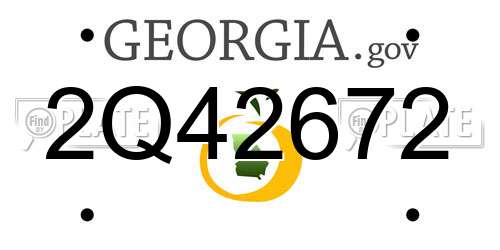 2Q42672 Georgia License Plate
