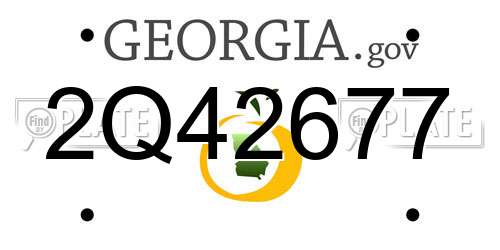 2Q42677 Georgia License Plate
