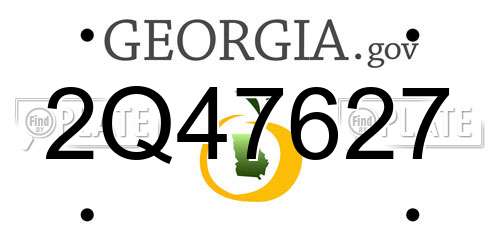 2Q47627 Georgia License Plate