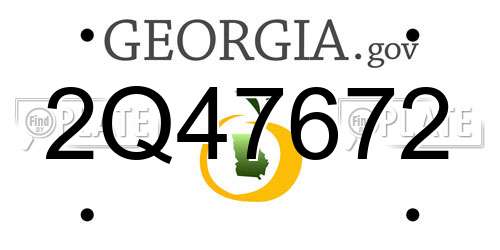2Q47672 Georgia License Plate