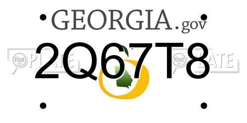 2Q67T8 Georgia License Plate