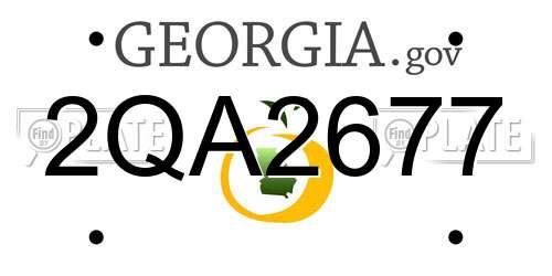 2QA2677 Georgia License Plate