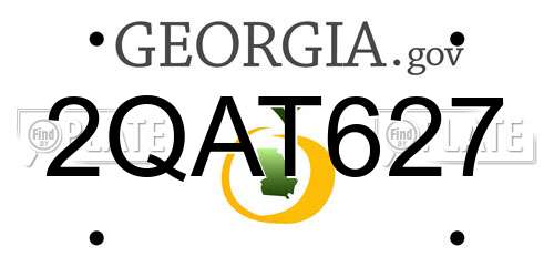 2QAT627 Georgia License Plate