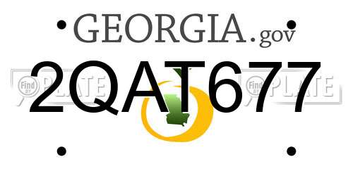 2QAT677 Georgia License Plate