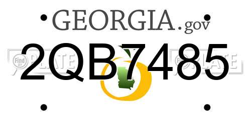 2QB7485 Georgia License Plate