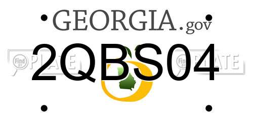 2QBS04 Georgia License Plate