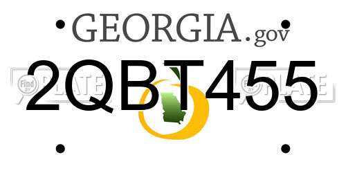 2QBT455 Georgia License Plate
