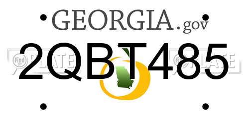 2QBT485 Georgia License Plate