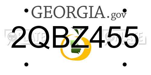 2QBZ455 Georgia License Plate