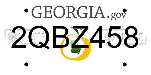 2QBZ458 Georgia License Plate