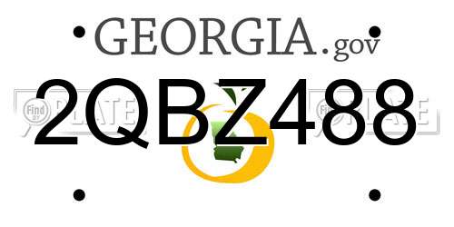 2QBZ488 Georgia License Plate