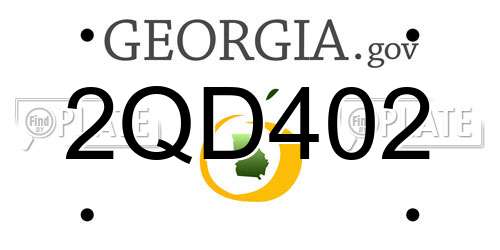 2QD402 Georgia License Plate