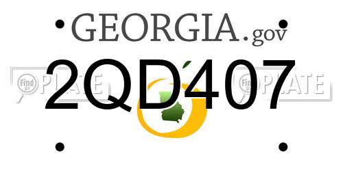 2QD407 Georgia License Plate