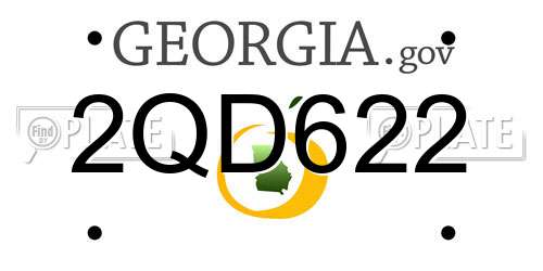 2QD622 Georgia License Plate