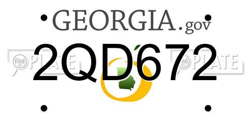 2QD672 Georgia License Plate