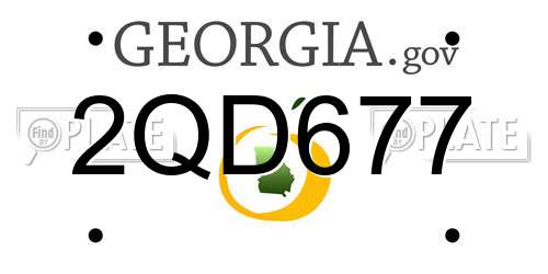 2QD677 Georgia License Plate