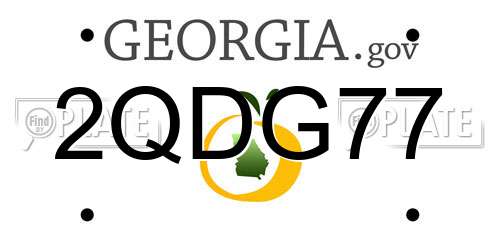 2QDG77 Georgia License Plate