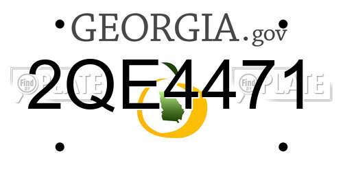 2QE4471 Georgia License Plate