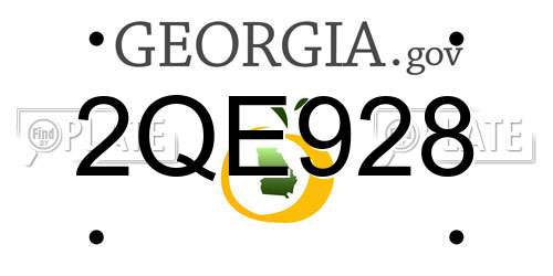 2QE928 Georgia License Plate