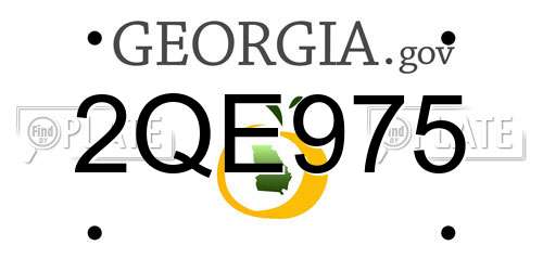 2QE975 Georgia License Plate