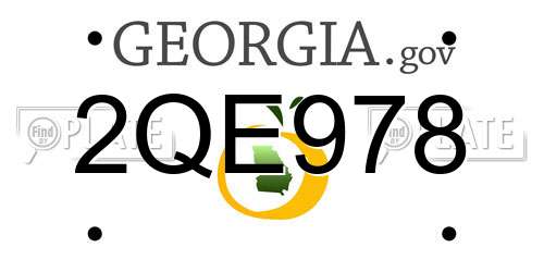 2QE978 Georgia License Plate