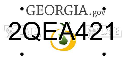 2QEA421 Georgia License Plate