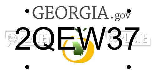 2QEW37 Georgia License Plate