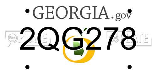 2QG278 Georgia License Plate