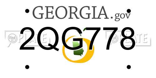 2QG778 Georgia License Plate
