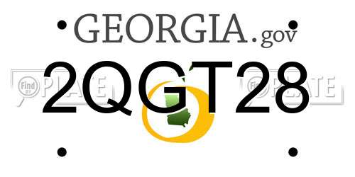 2QGT28 Georgia License Plate