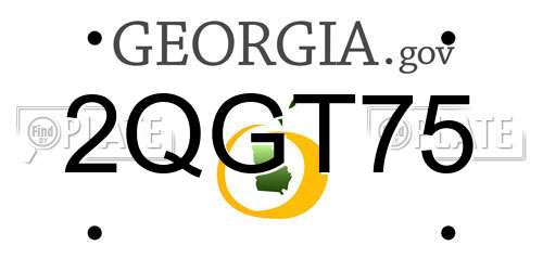 2QGT75 Georgia License Plate